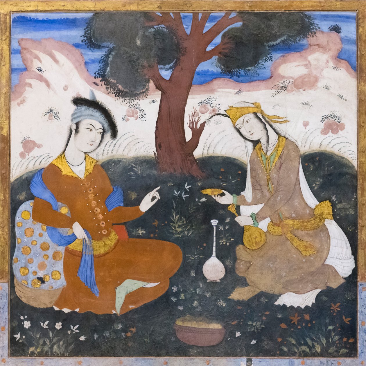 Tuoreena Chehel Sotoun Palacessa, Esfahanissa, Iranissa od School Iranian