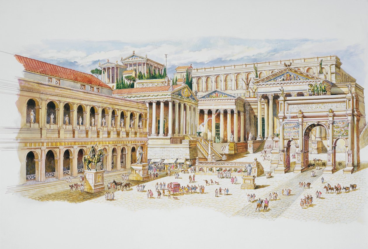 Forum Romanum (barevné lito) od School Italian