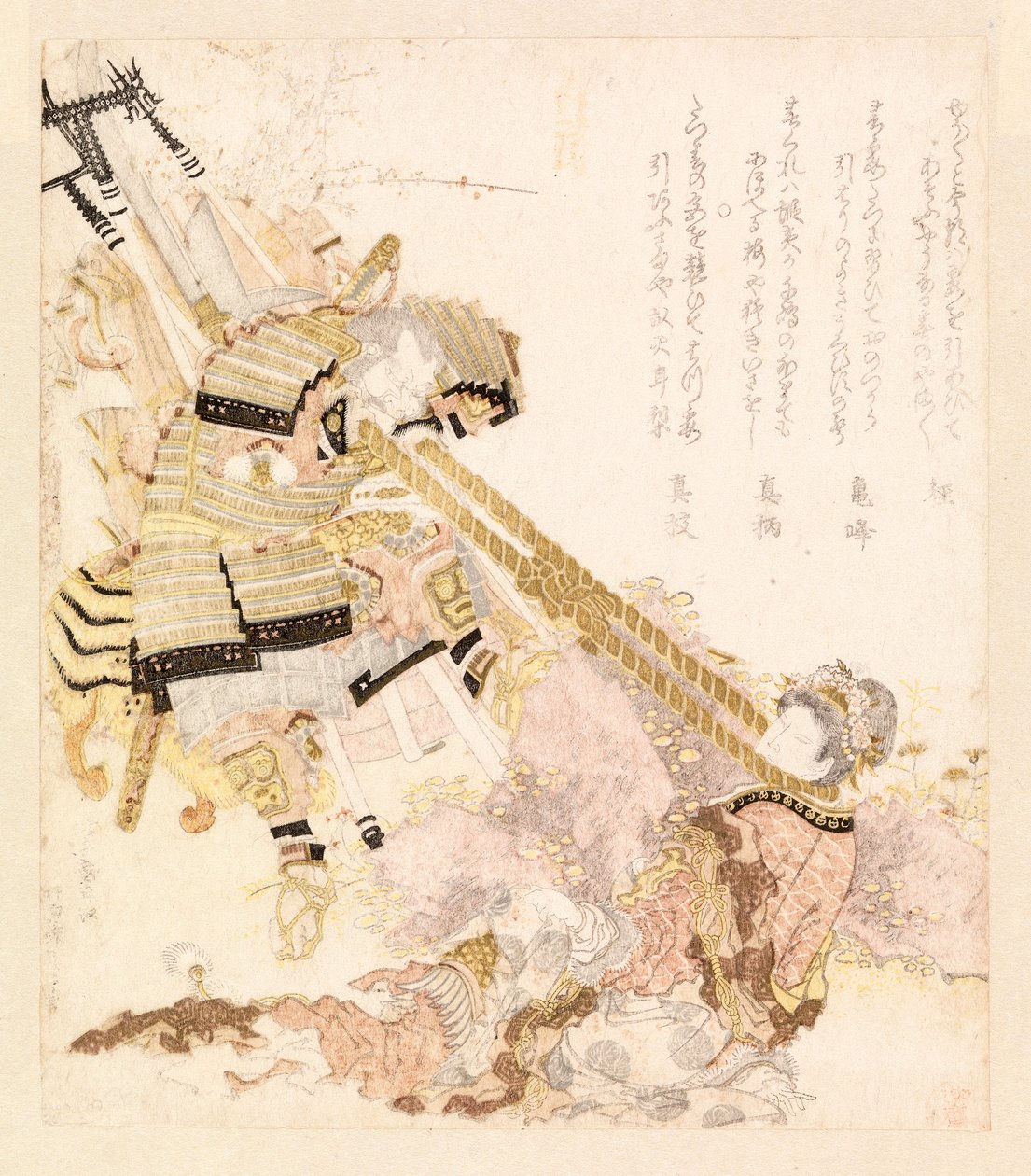 Vyobrazení legendární pohádky (barevný dřevoryt) od School Japanese