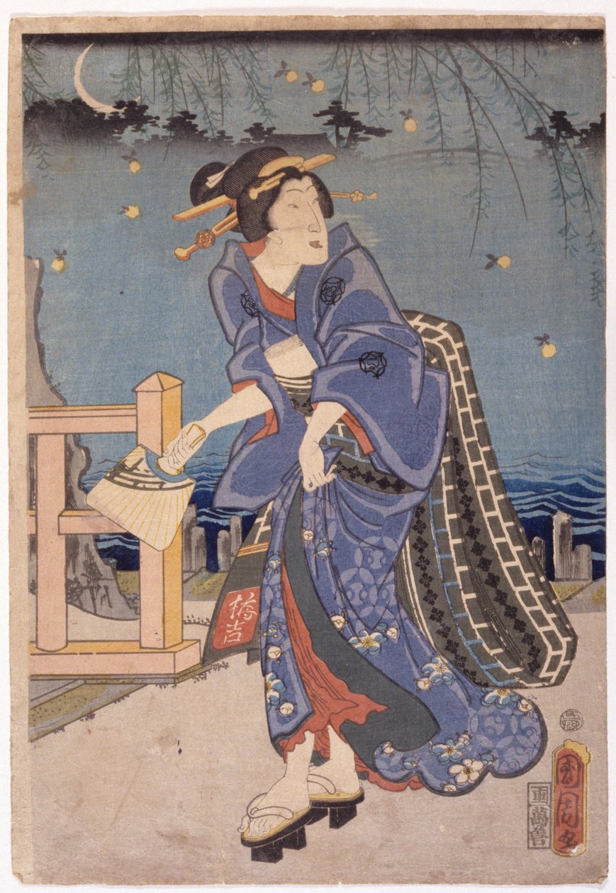 Untitled (Color Woodcut) od School Japanese