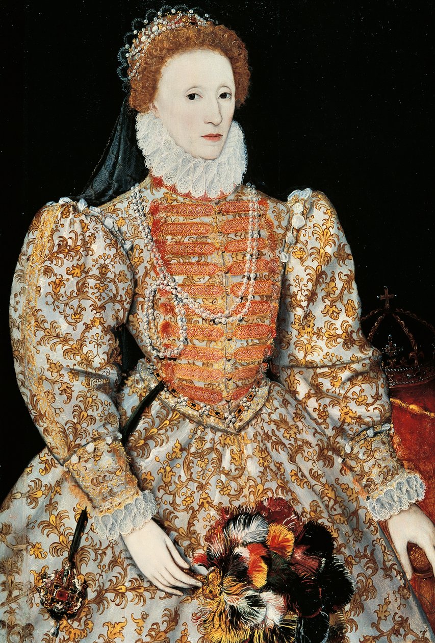 Queen Elizabeth I, c.1575 (olej na panelu) od School Netherlandish