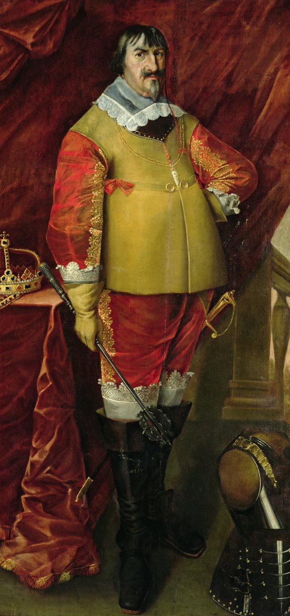 King Christian IV (olej na plátně) od School Norwegian
