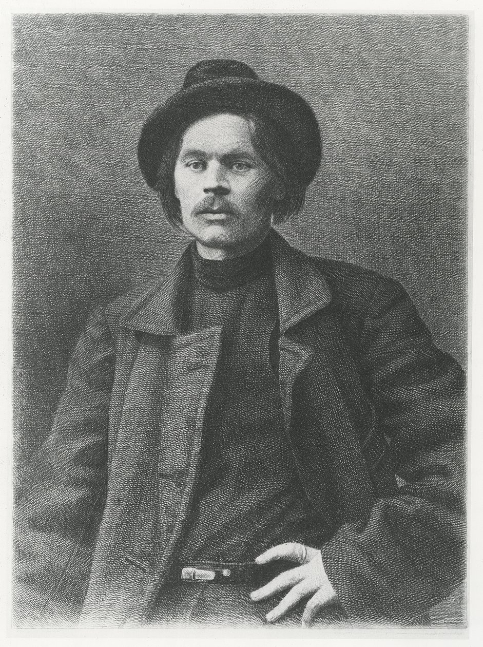 Maxim Gorkij (litho) od School Russian