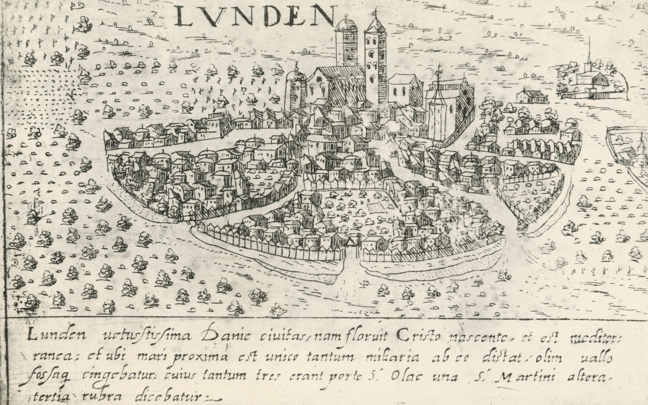 Město Lund, Švédsko (lept) od School Swedish