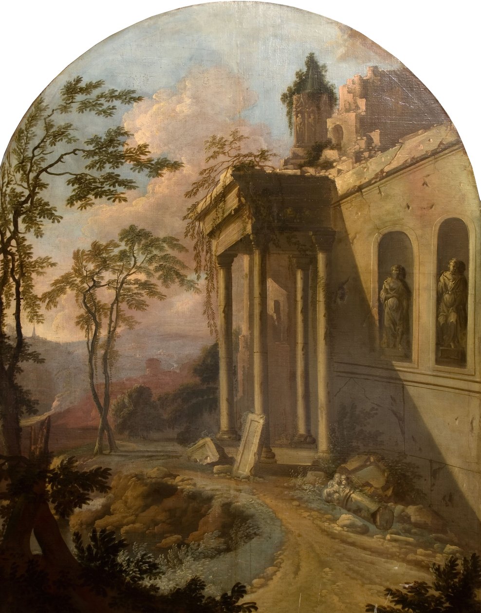 Krajina s ruinami, 1725. od School of Jacques Rousseau
