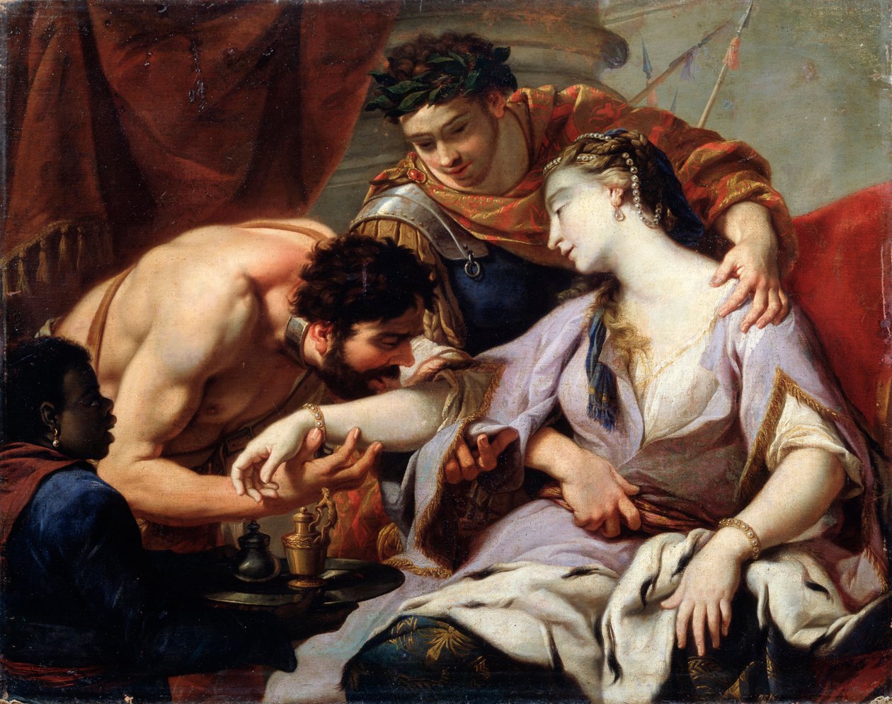 „Královna a otrok“, 17. století od School of Simon Vouet