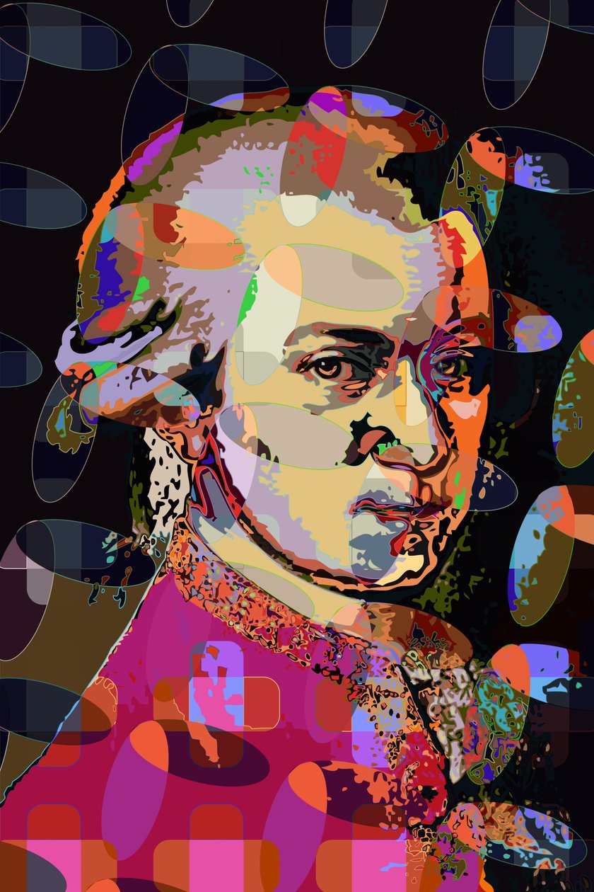 Wolfgang Amadeus Mozart (digitální) od Scott J. Davis