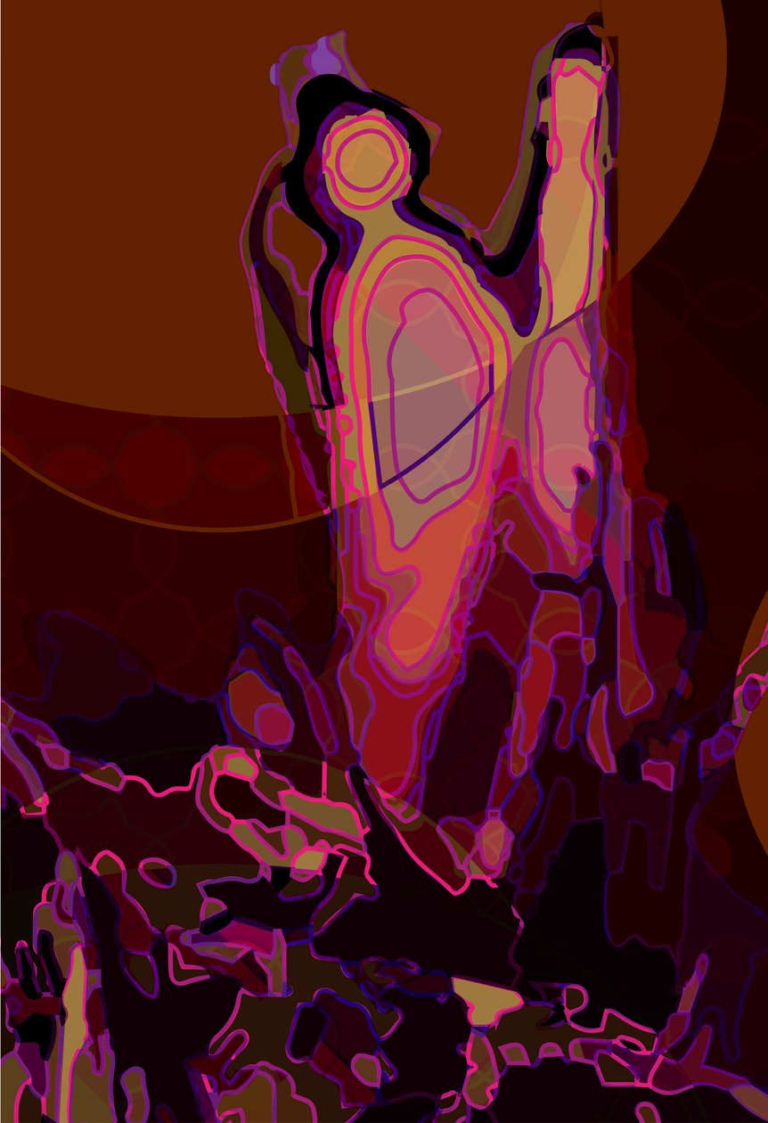 Artichoke_abst_vert6a (digitální) od Scott J. Davis