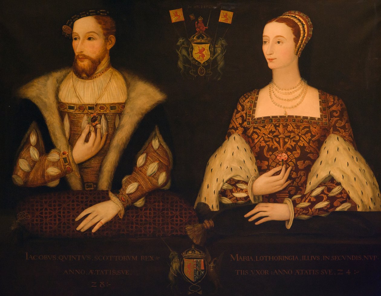 Král Jakub V. a královna Marie z Guise od Scottish School