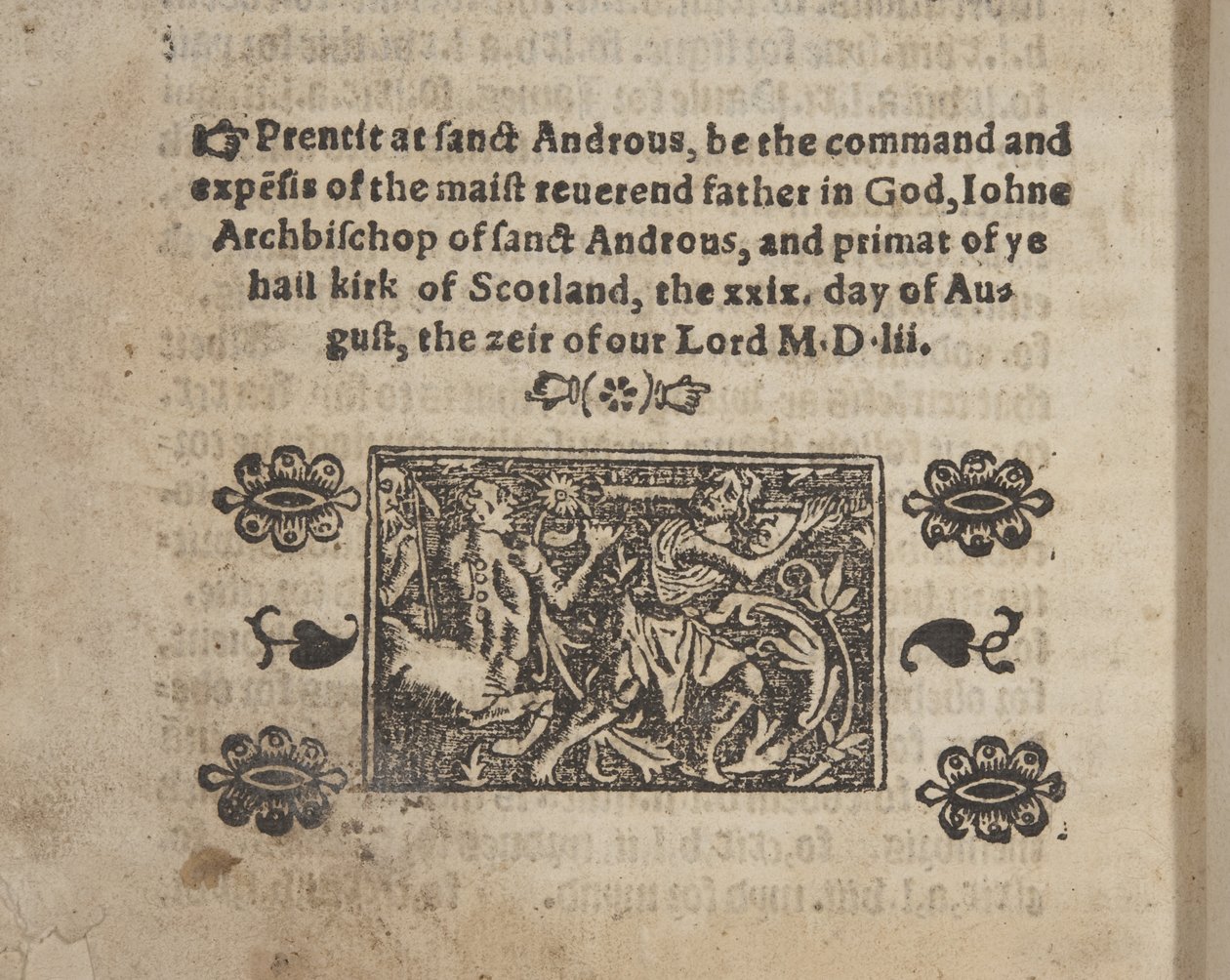 Fol 207 verso, z Katechismu, 1552 od Scottish School