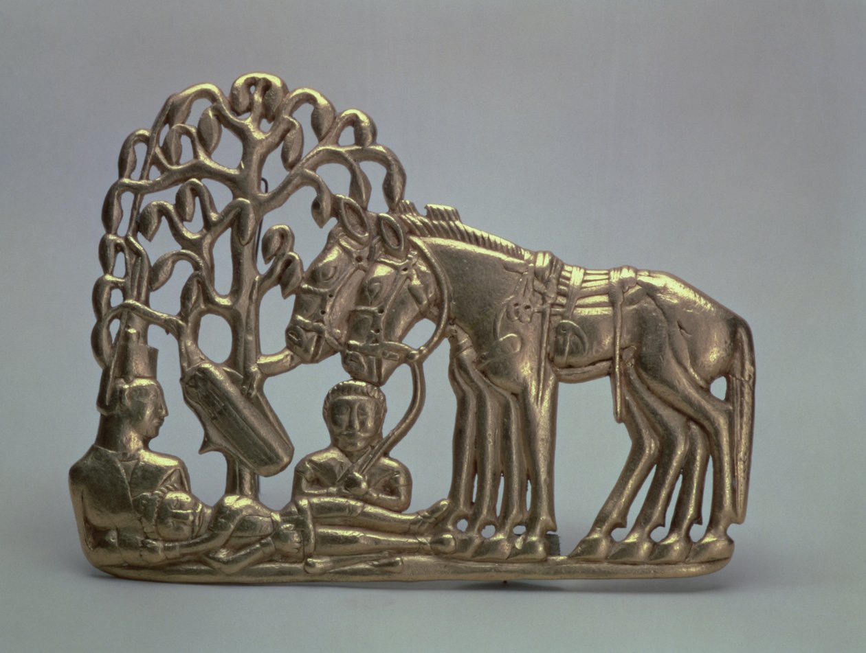 Opasková přezka, ze sibiřské sbírky Petra I., 6.-5. století př. n. l. (zlato) od Scythian