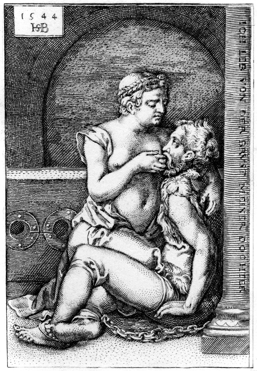 "Cimon and Pero", 1544 1849. od Sebald Beham