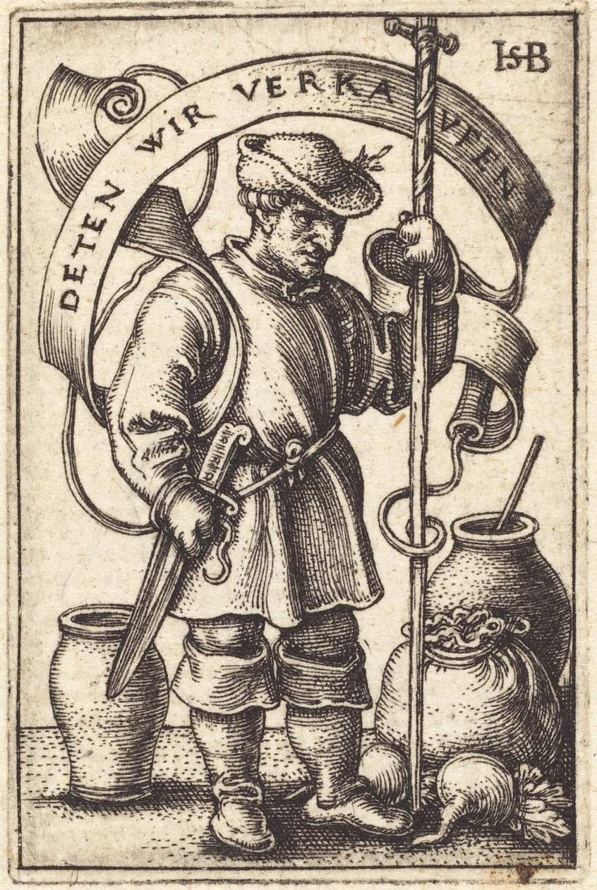 Rolník na trhu [vlevo] od Sebald Beham