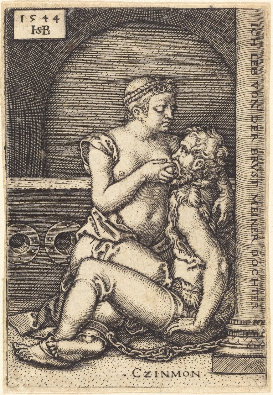 Simon a jeho dcera (Cimon a Pero) od Sebald Beham