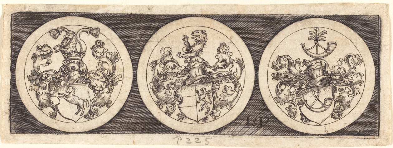 Tři medaile s erby od Sebald Beham