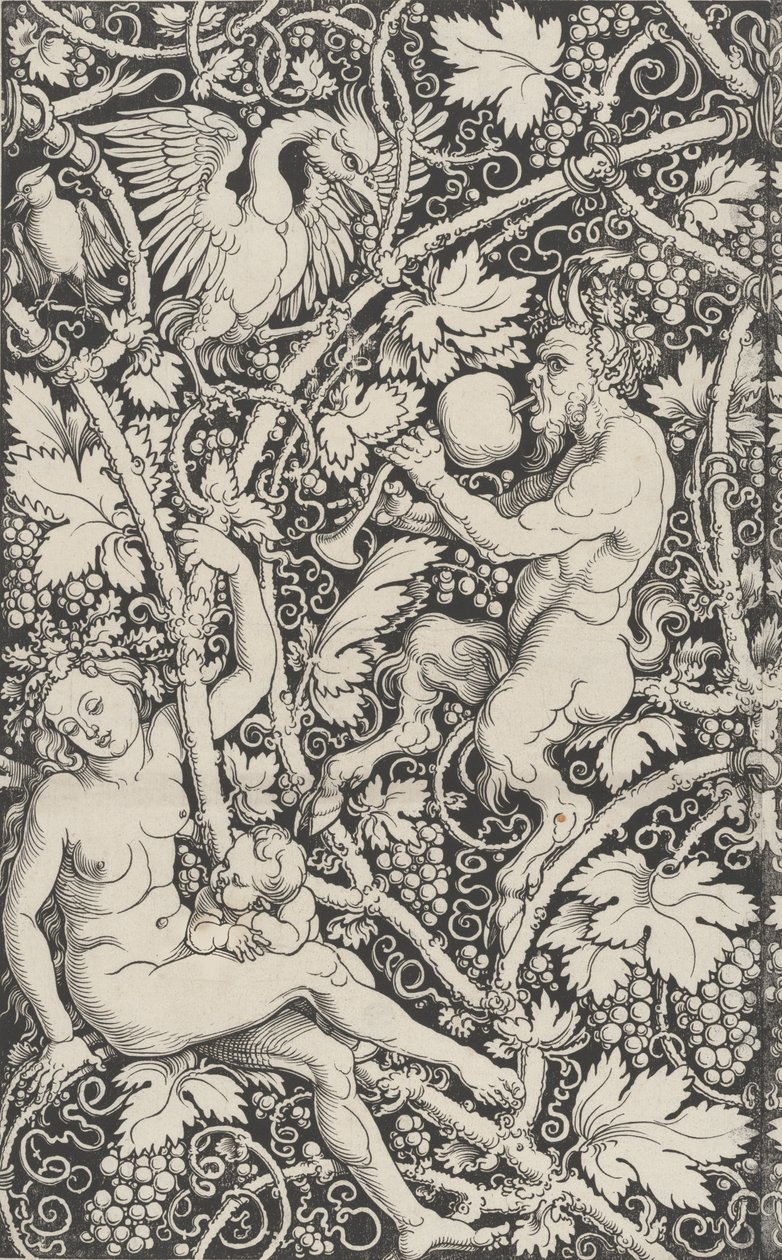 Tapeta s rodinou Satyr, 1515. od Sebald Beham