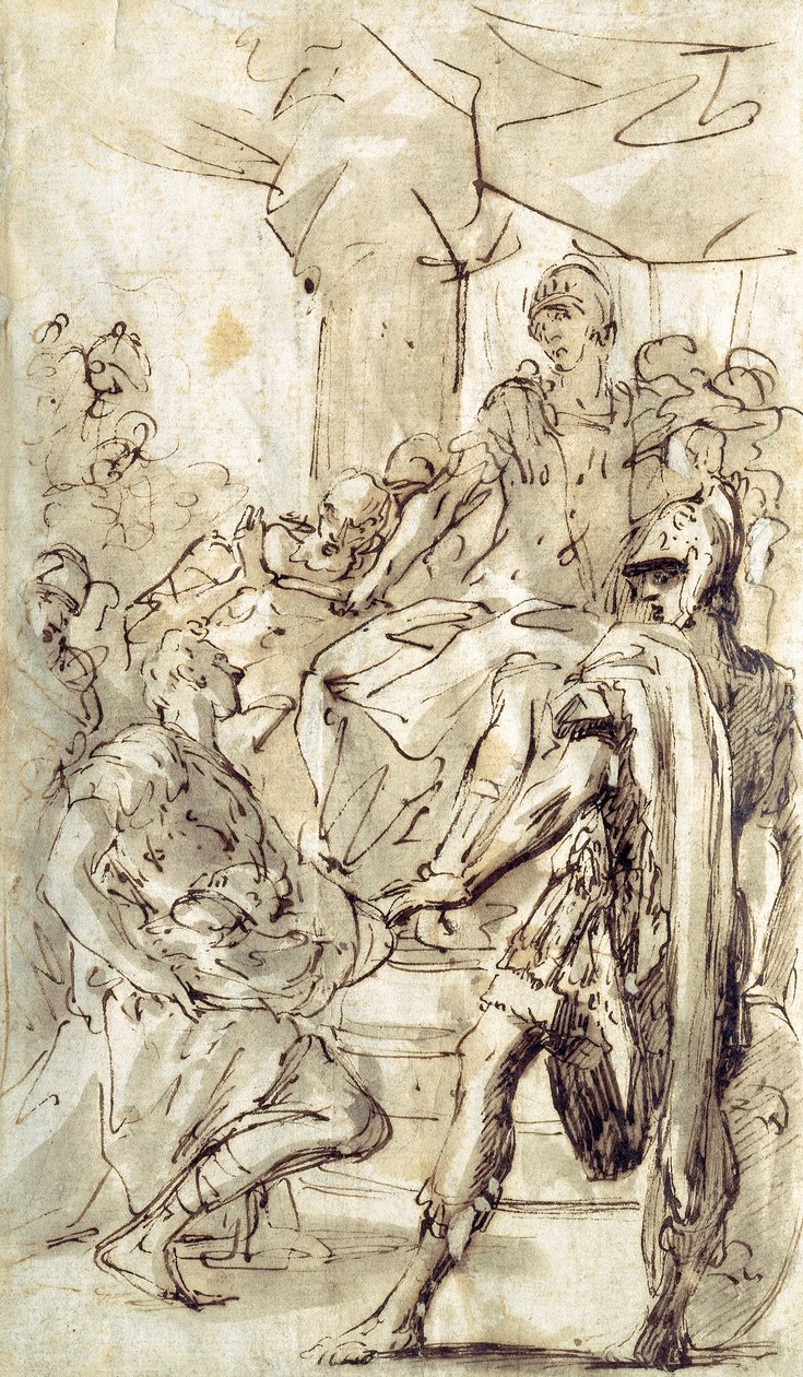 David odmítá zbraně krále Saula od Sebastiano Ricci