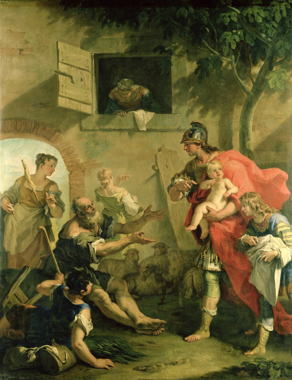 Nemluvně Cyrus s pastýřem od Sebastiano Ricci