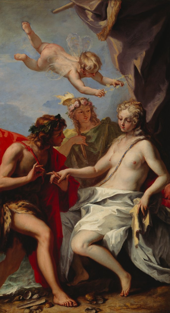 Bakchus a Ariadne (olej na plátně) od Sebastiano Ricci