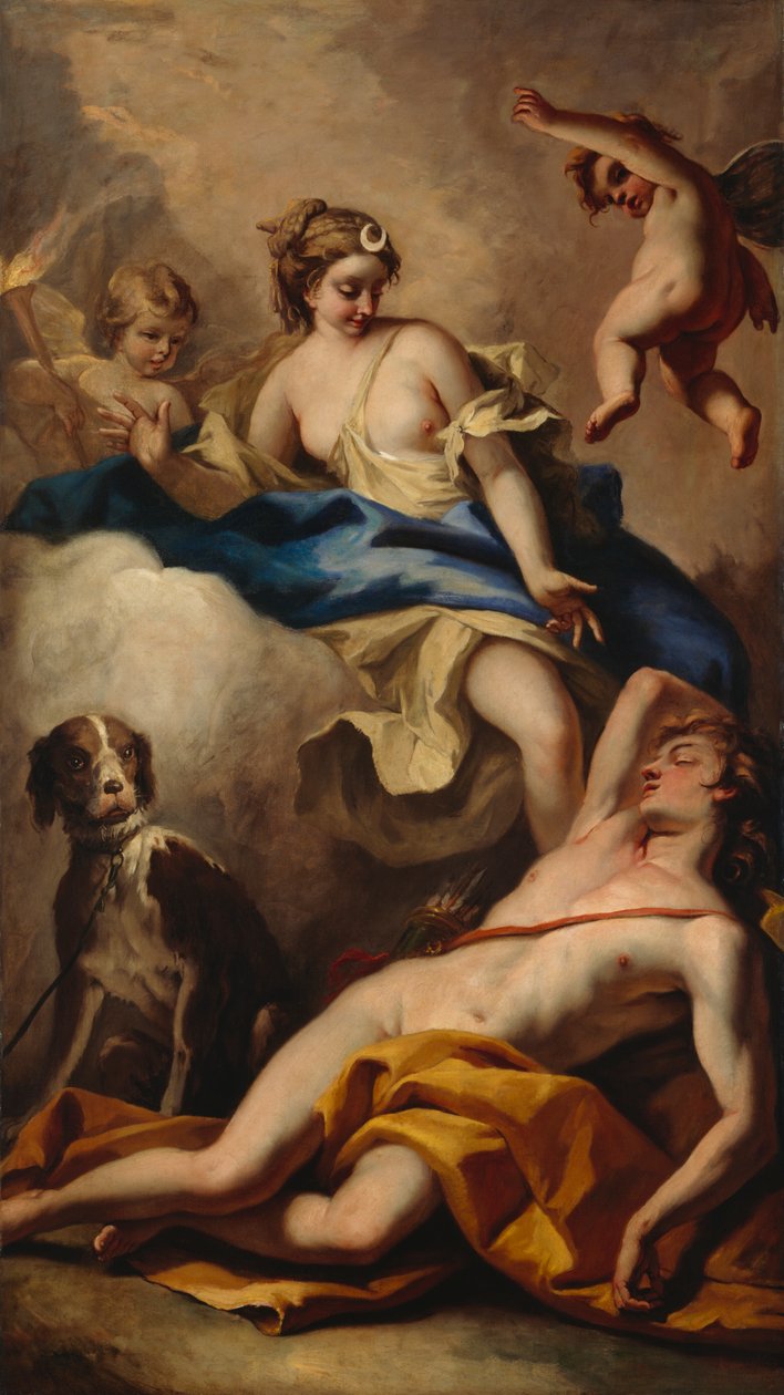 Diana a Endymion (olej na plátně) od Sebastiano Ricci