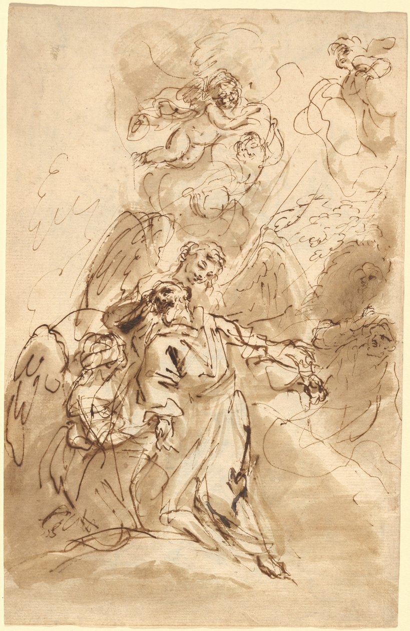 Extáze svatého Františka [recto] od Sebastiano Ricci