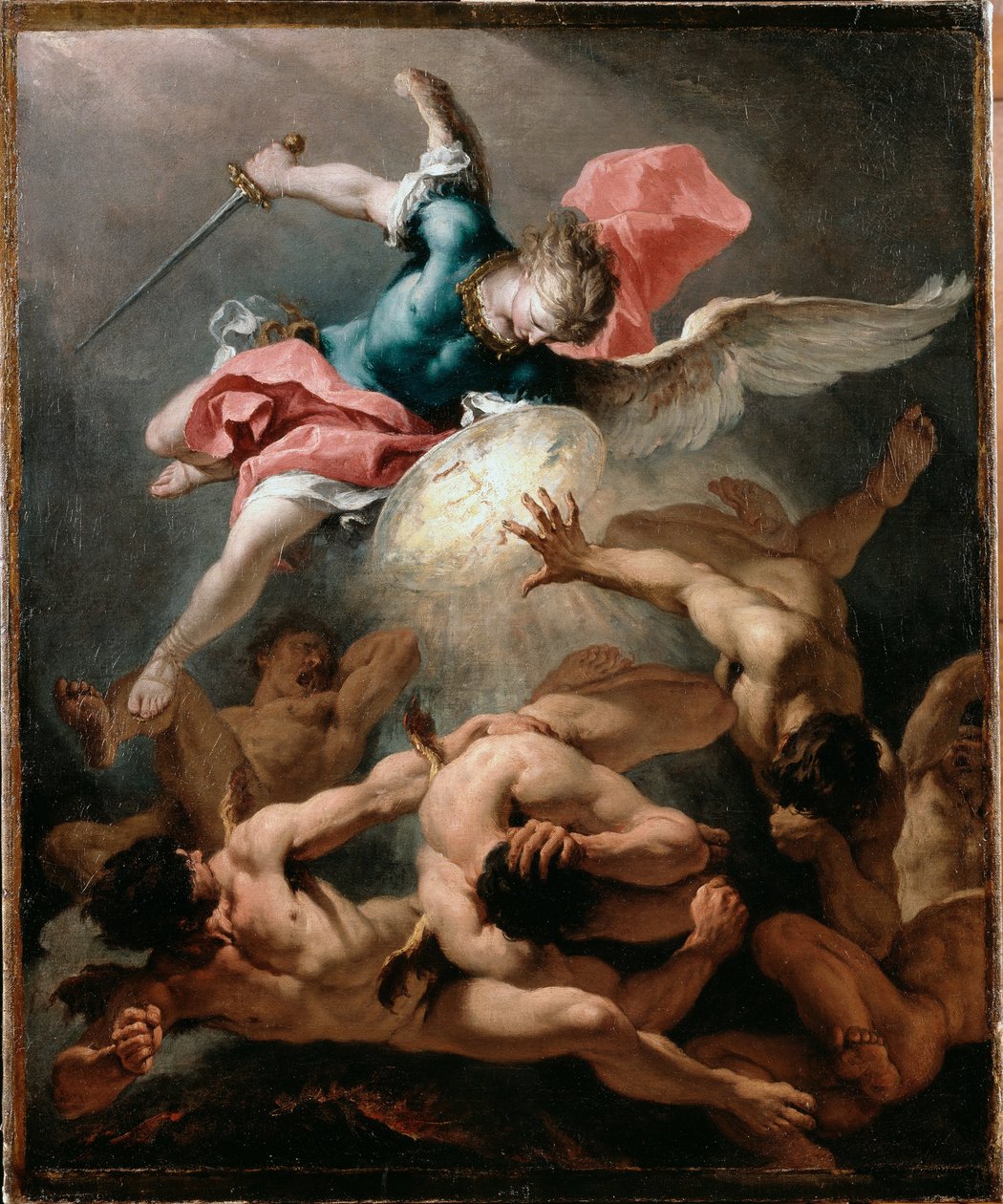 Pád andělů rebelů od Sebastiano Ricci