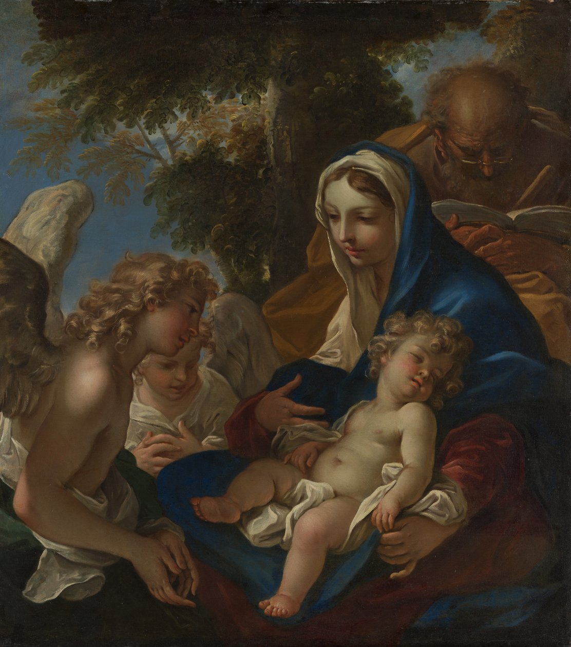Svatá rodina s anděly, ca. 1700. od Sebastiano Ricci