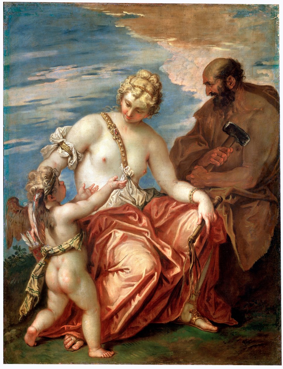 Venuše, Vulcan a Cupid, 1700s od Sebastiano Ricci