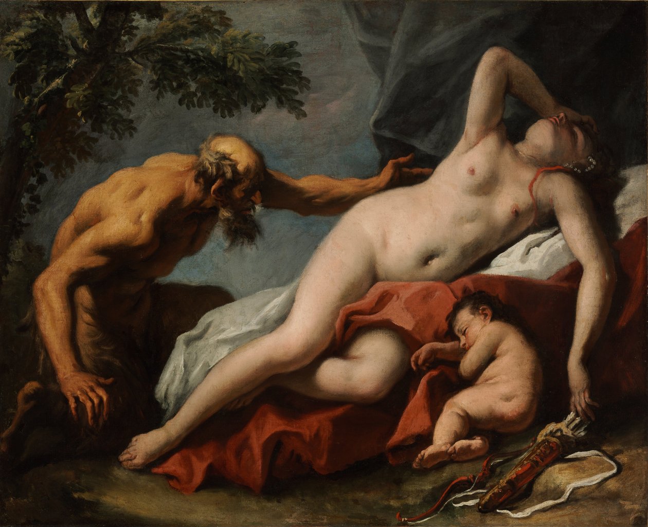 Venuše a Satyr od Sebastiano Ricci