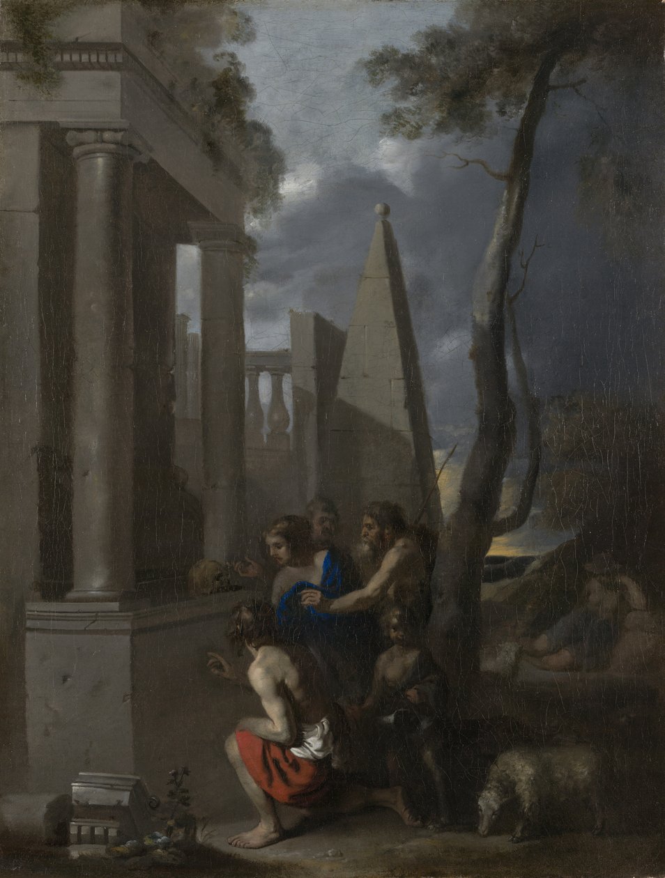 Et in Arcadia Ego, kolem 1637–38 od Sébastien Bourdon