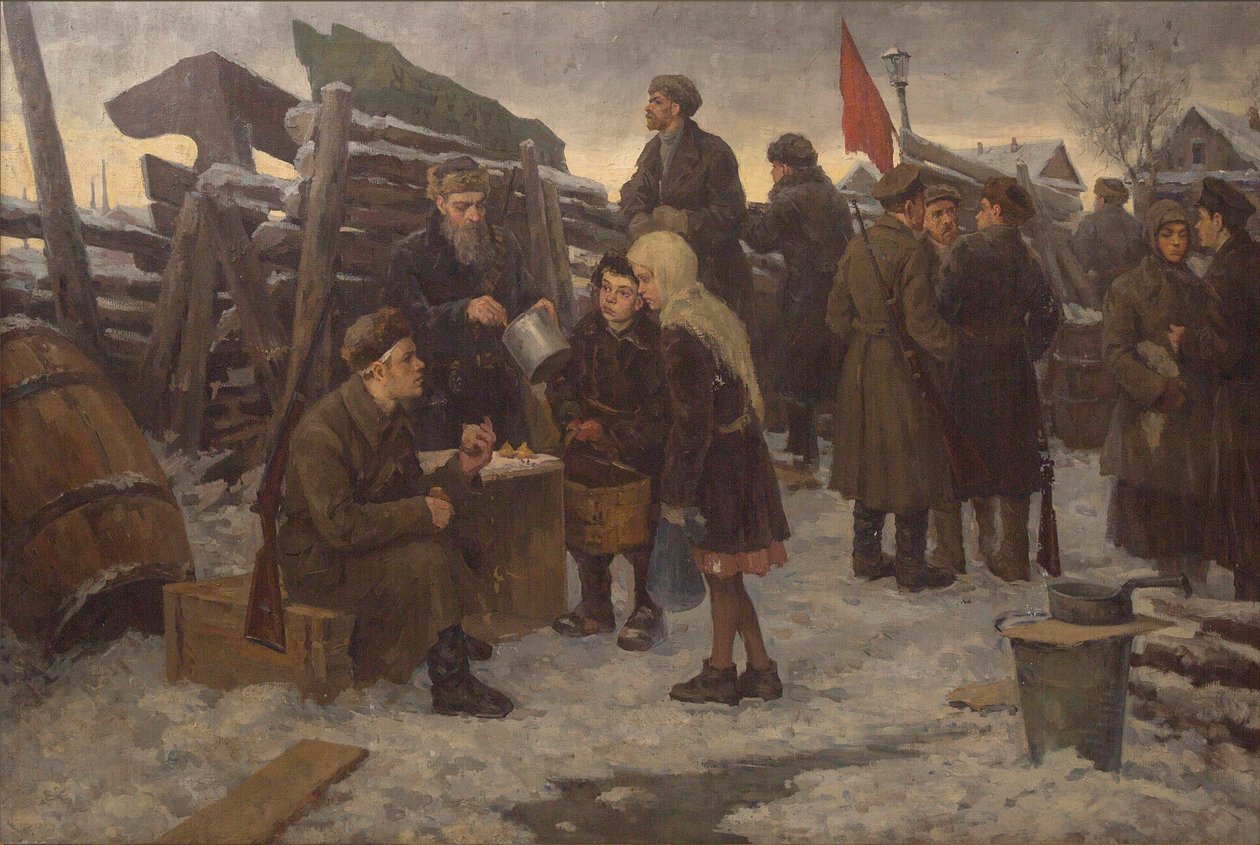 Ráno na Barikádách. od Semyon Gavrilovich Nikiforov