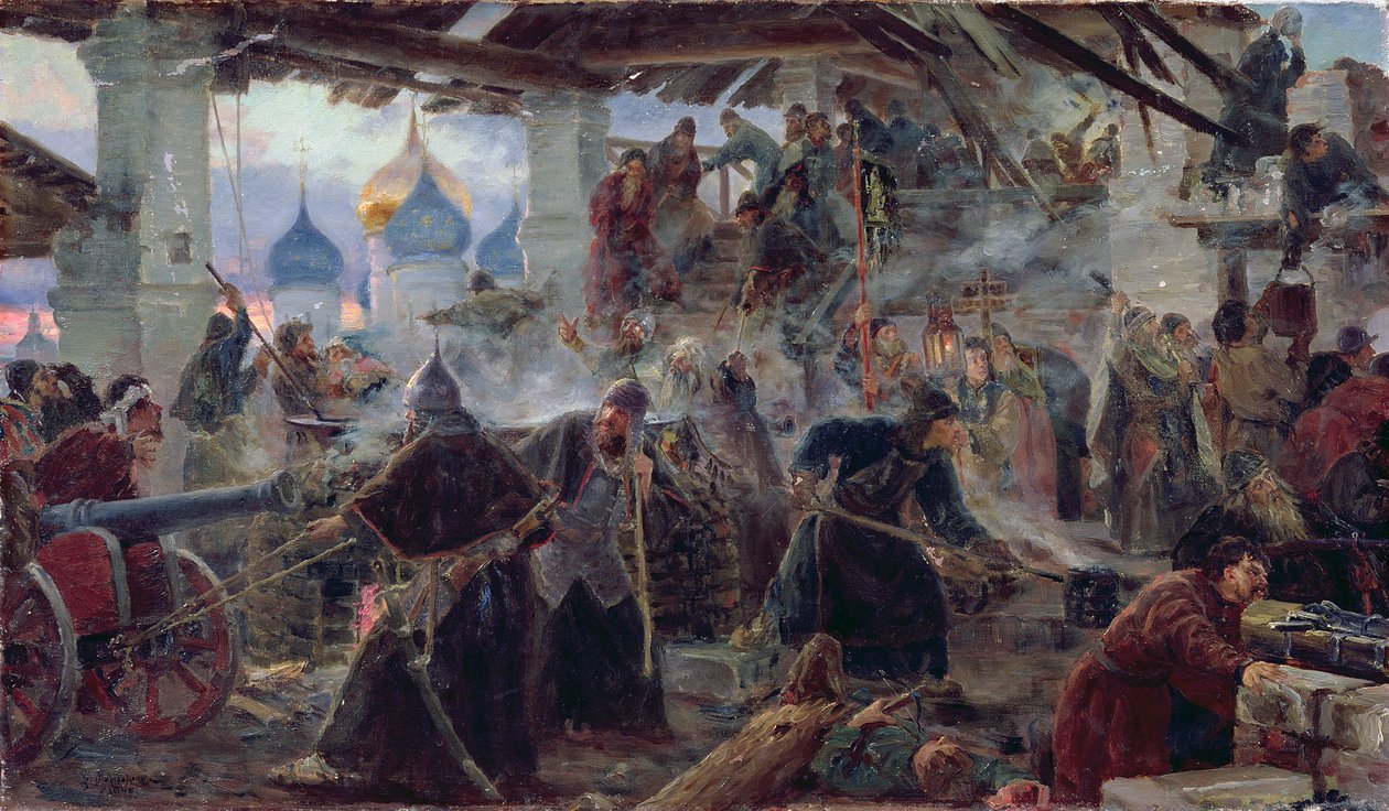 Obrana kláštera Trinity Sergius v Zagorsku, 1892 od Sergei Dmitrievich Miloradovich