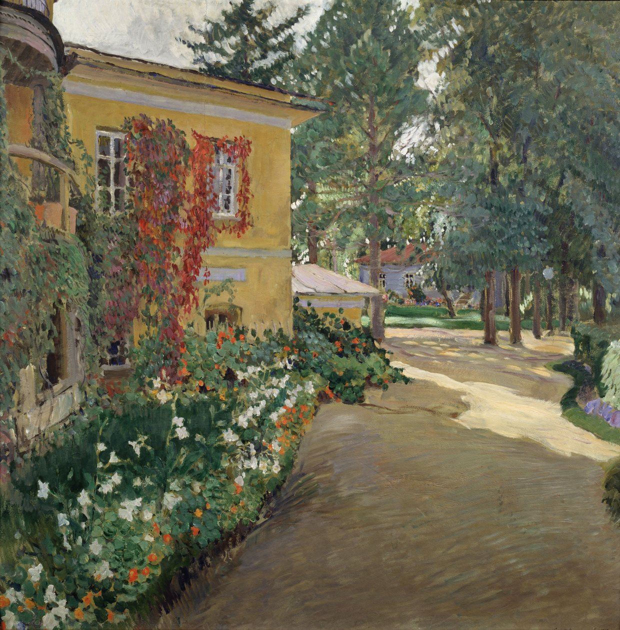 Na venkovském statku, 1910 od Sergei Arsenevich Vinogradov