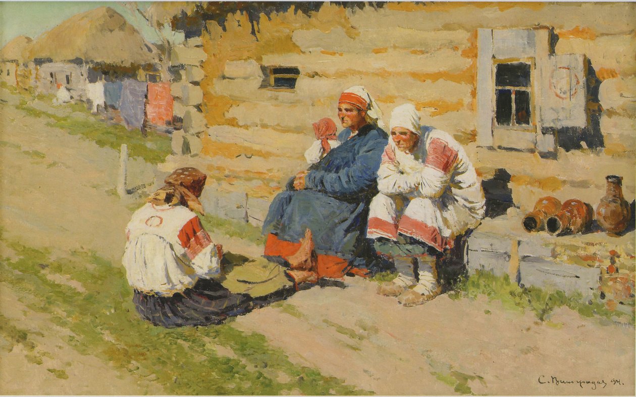 Čekání na slunci, 1894 od Sergei Arsenevich Vinogradov