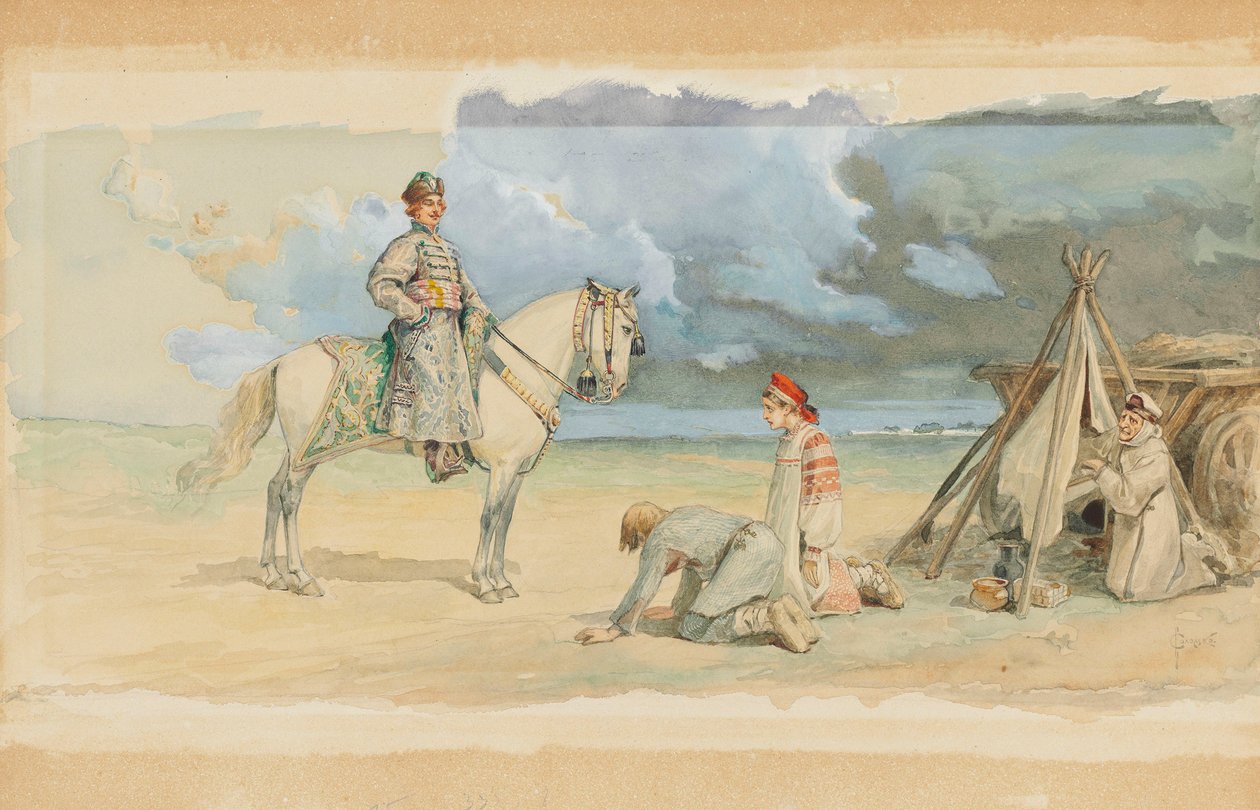 Příjezd bojara. od Sergei Sergeyevich Solomko