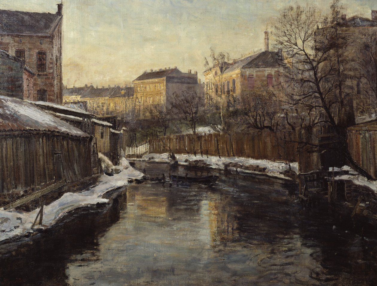 Z Akerselva (olej na plátně) od Severin Grande