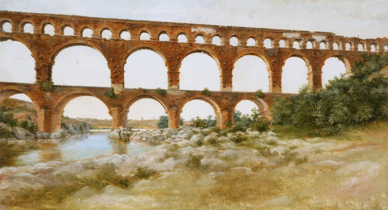 Krajina z Pont du Gard od Seweryn Mielżyński