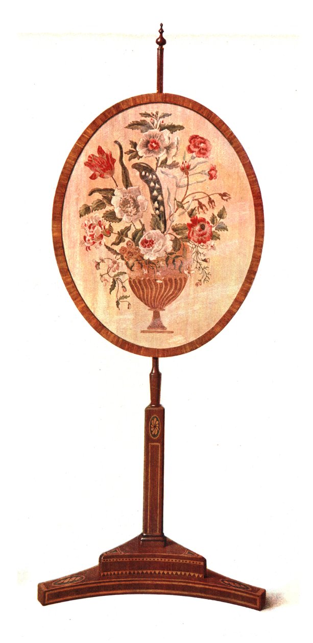 Vykládaná mahagonová tyčová obrazovka, 1908. od Shirley Charles Llewellyn Slocombe