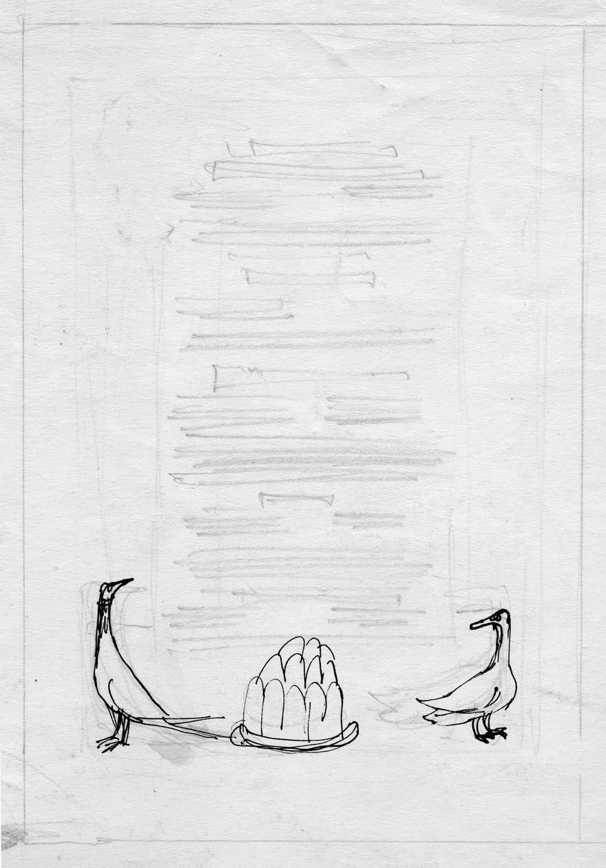 Ptáci a želé, design menu, c1950. od Shirley Markham
