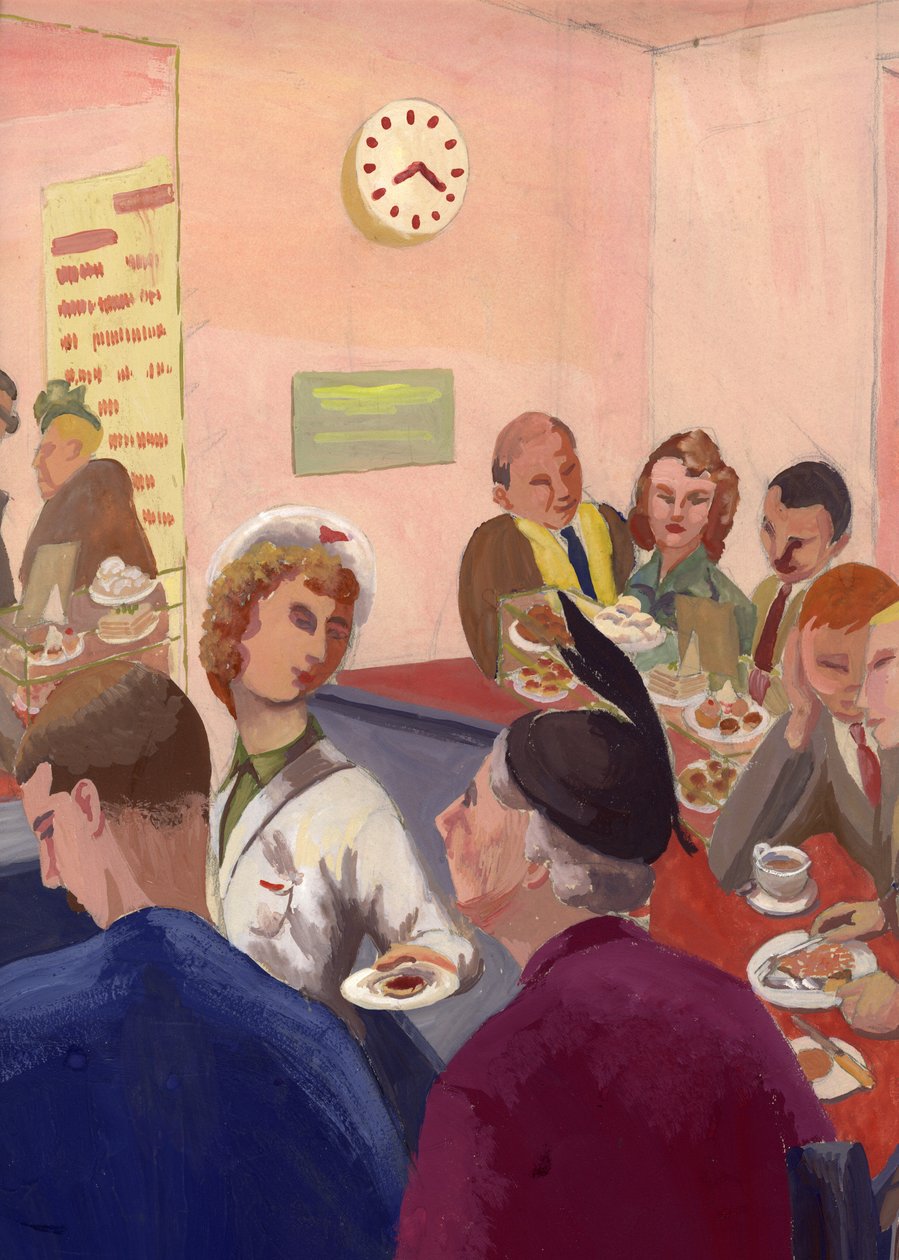 Interiér kavárny, Londýn, c1950. od Shirley Markham