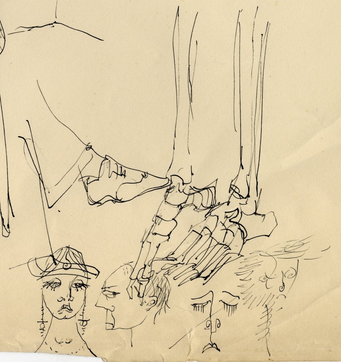 Obličeje a kosti nohy, 1953. od Shirley Markham