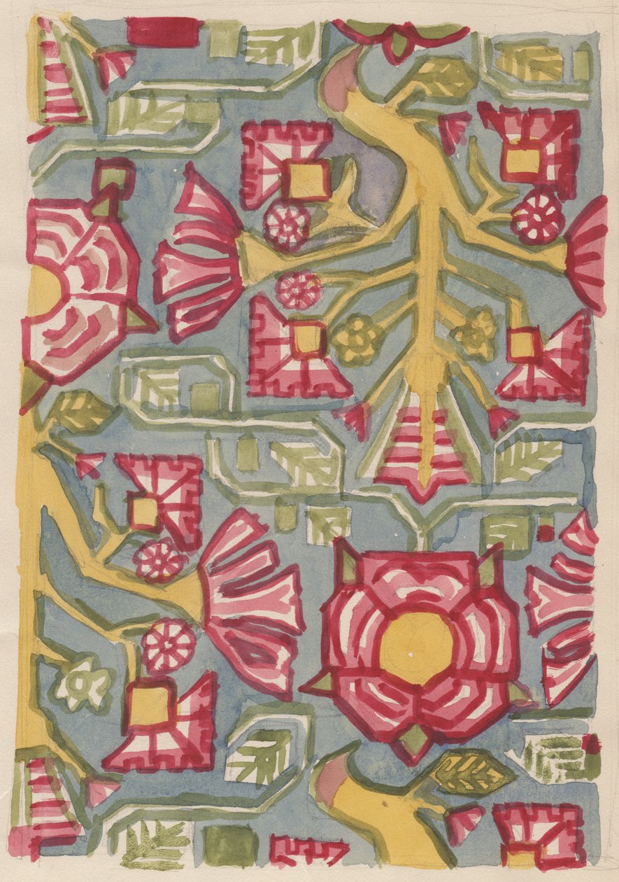 Květinový design, c1950. od Shirley Markham