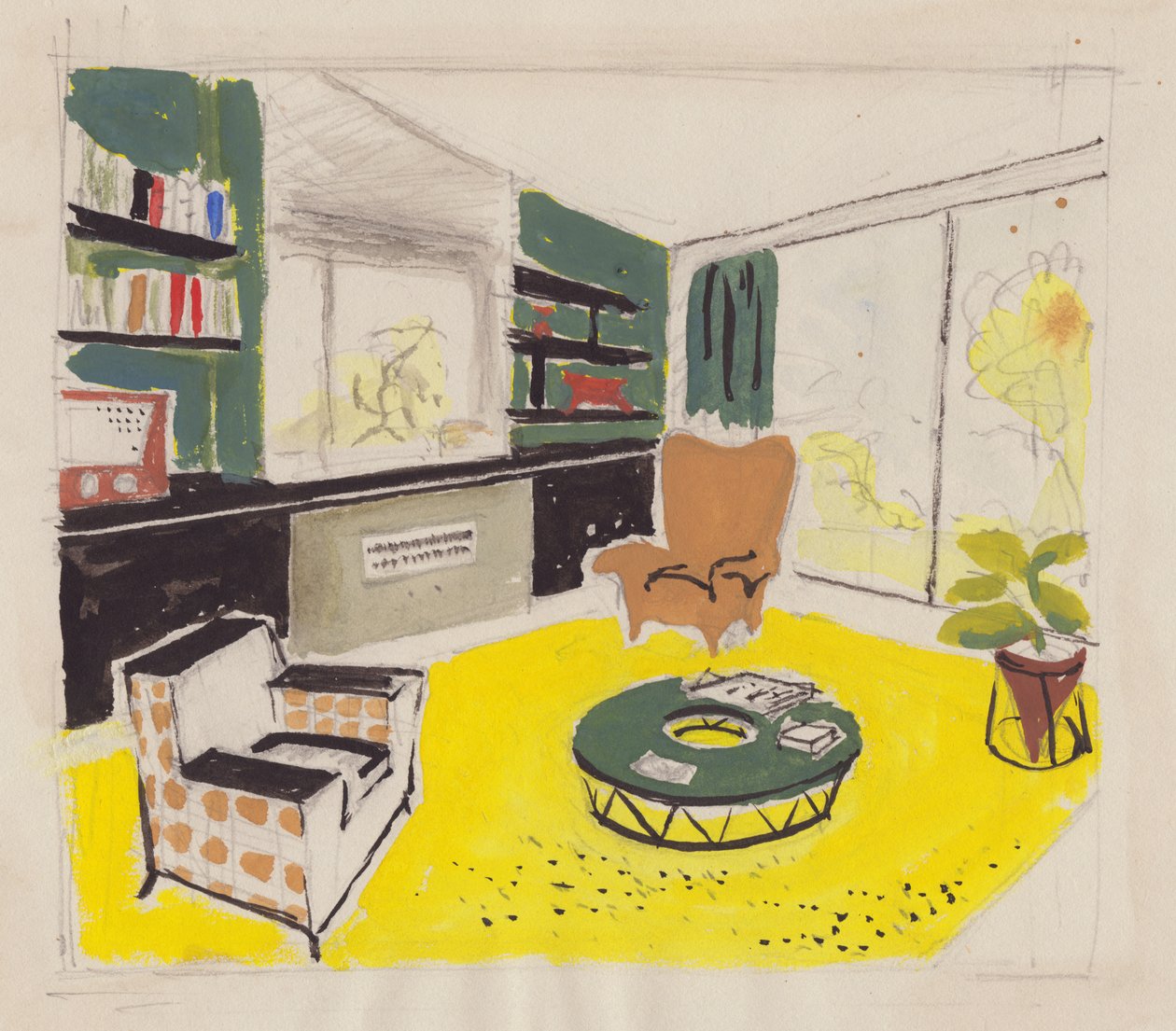 Design interiéru, 1951. od Shirley Markham
