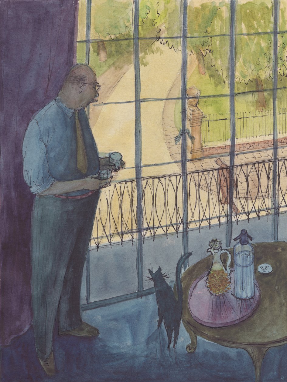 Muž při pohledu z okna, 1952. od Shirley Markham
