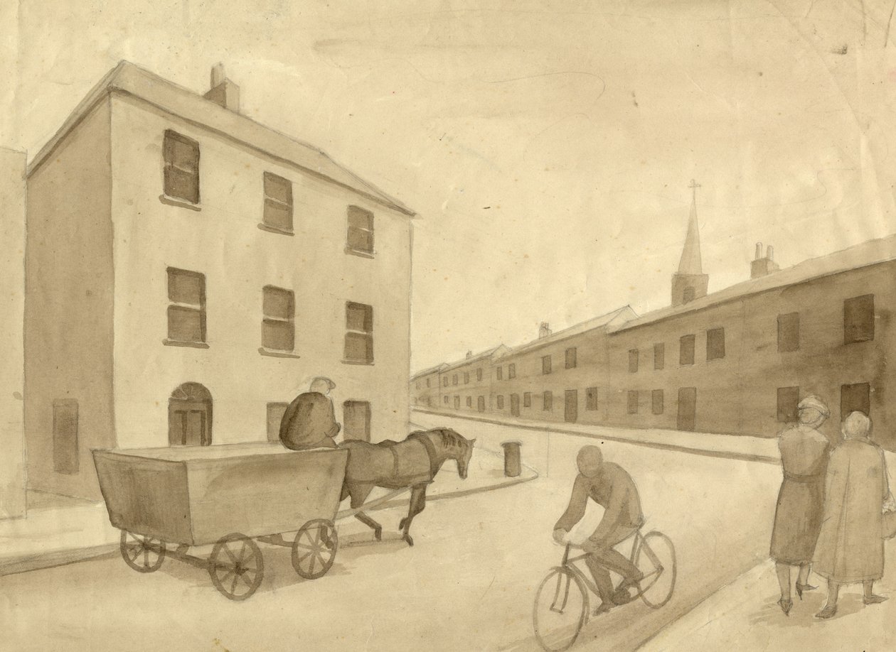 Monochromatická pouliční scéna, 1951. od Shirley Markham