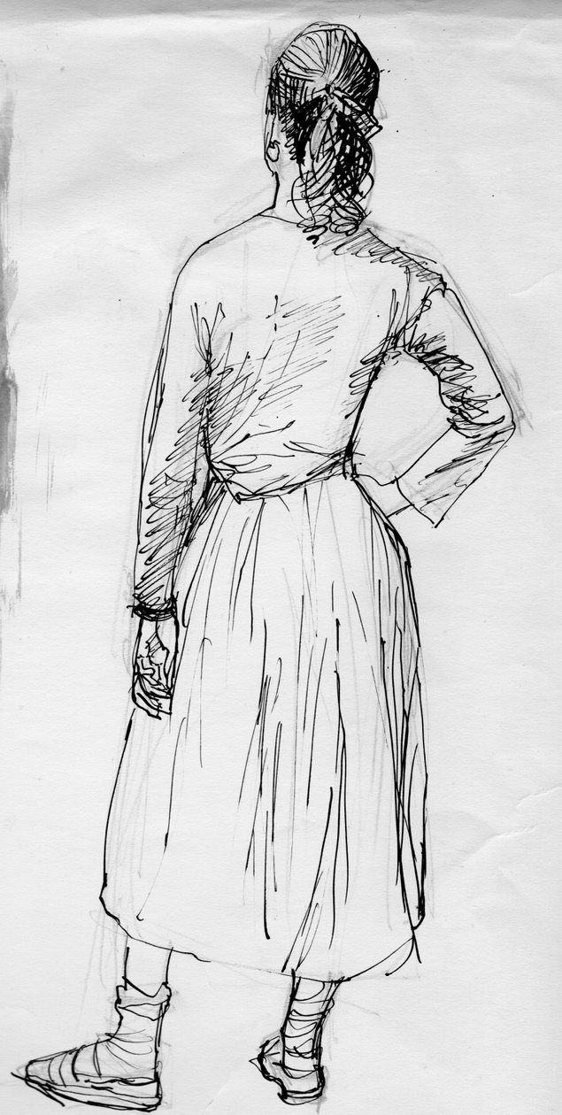 Stojící žena při pohledu zezadu, c1950. od Shirley Markham