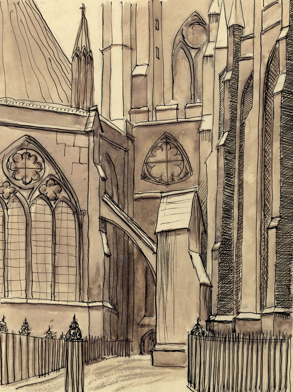 The Chapter House, Westminster Abbey, Londýn, c1950. od Shirley Markham