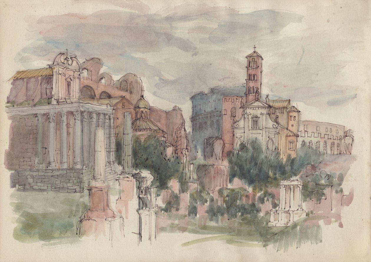 Fórum, Řím, c1950. od Shirley Markham