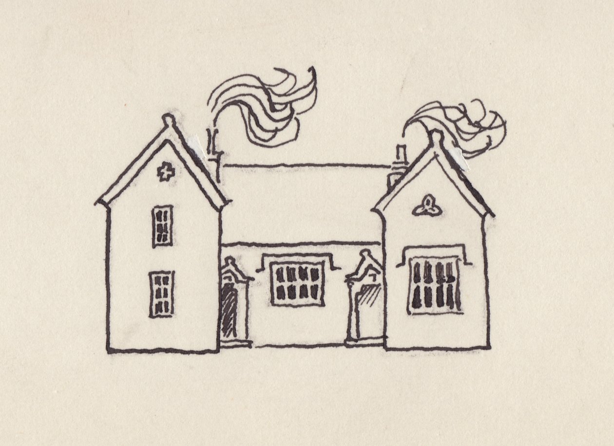 The School House, Little Bedwyn, 80. léta. od Shirley Markham