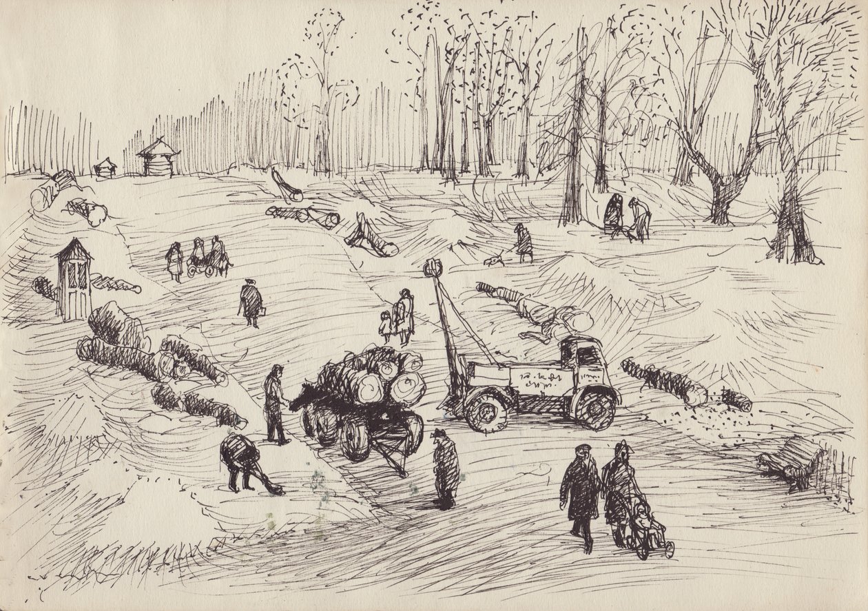 Kácení stromů, c1950. od Shirley Markham